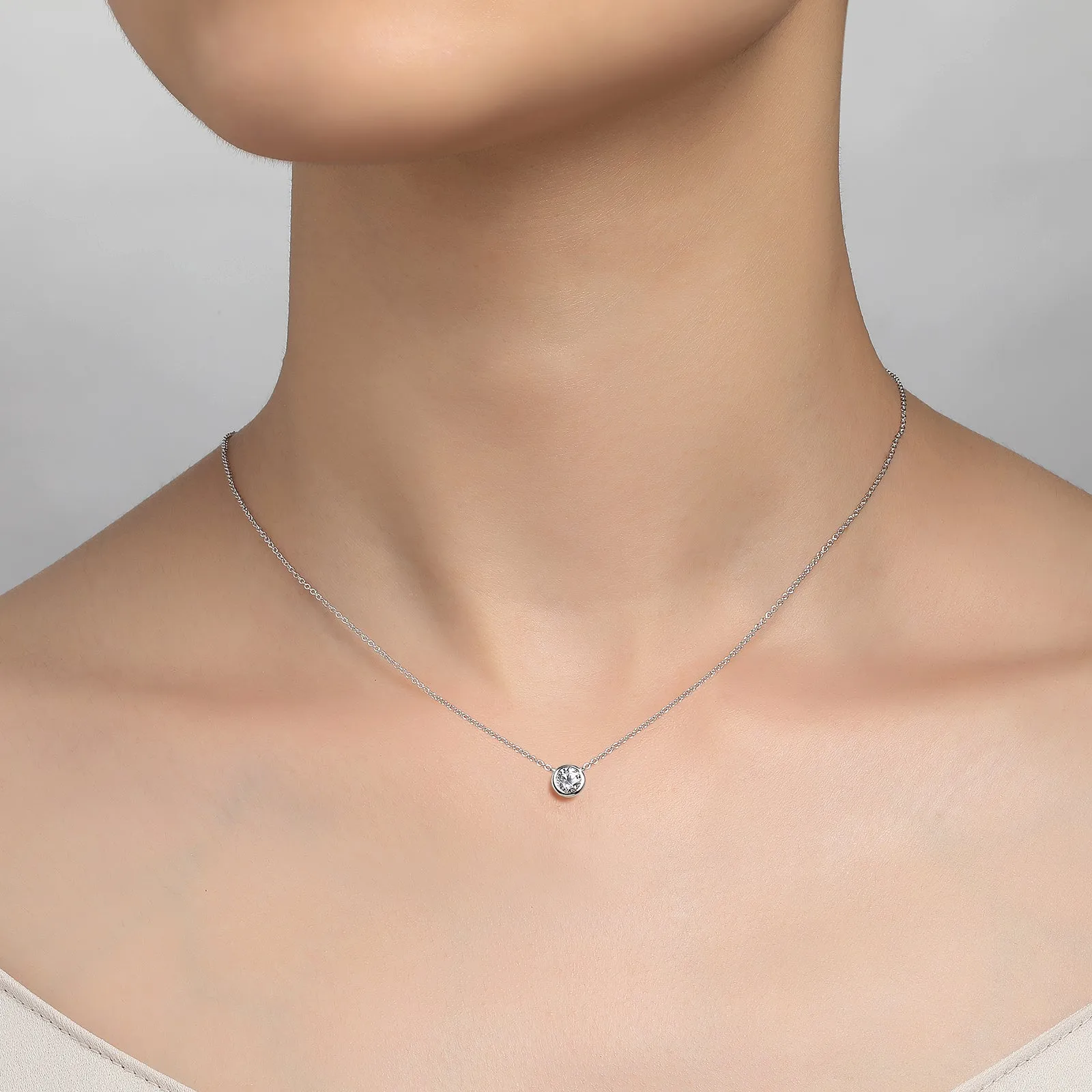 0.46 CTW Solitaire Necklace