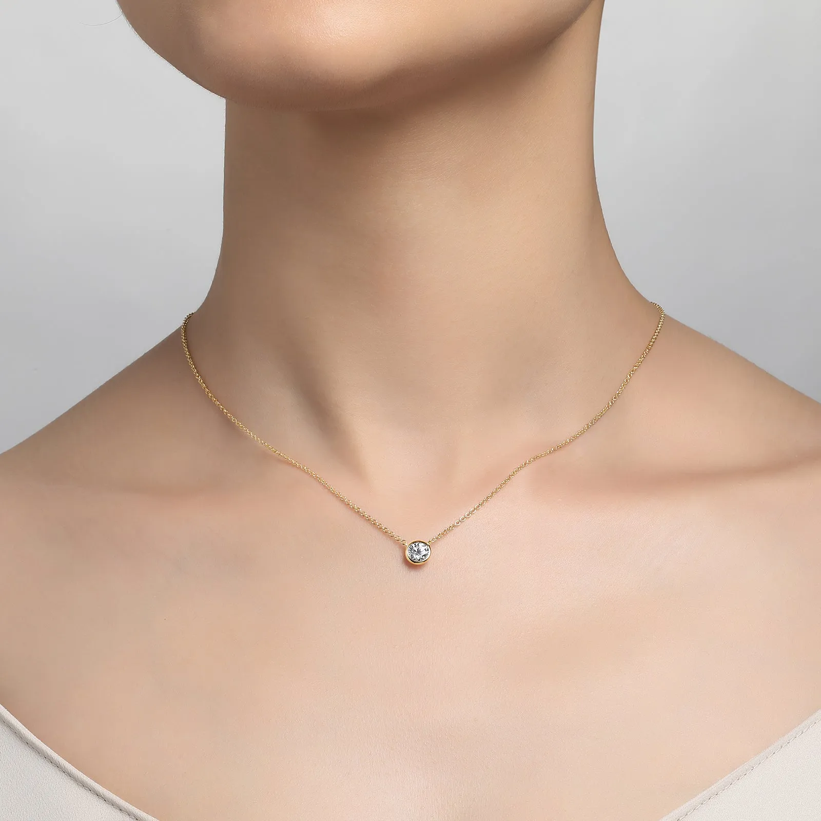 0.46 CTW Solitaire Necklace