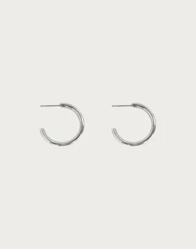 20mm Endless Hoop Earrings in Silver