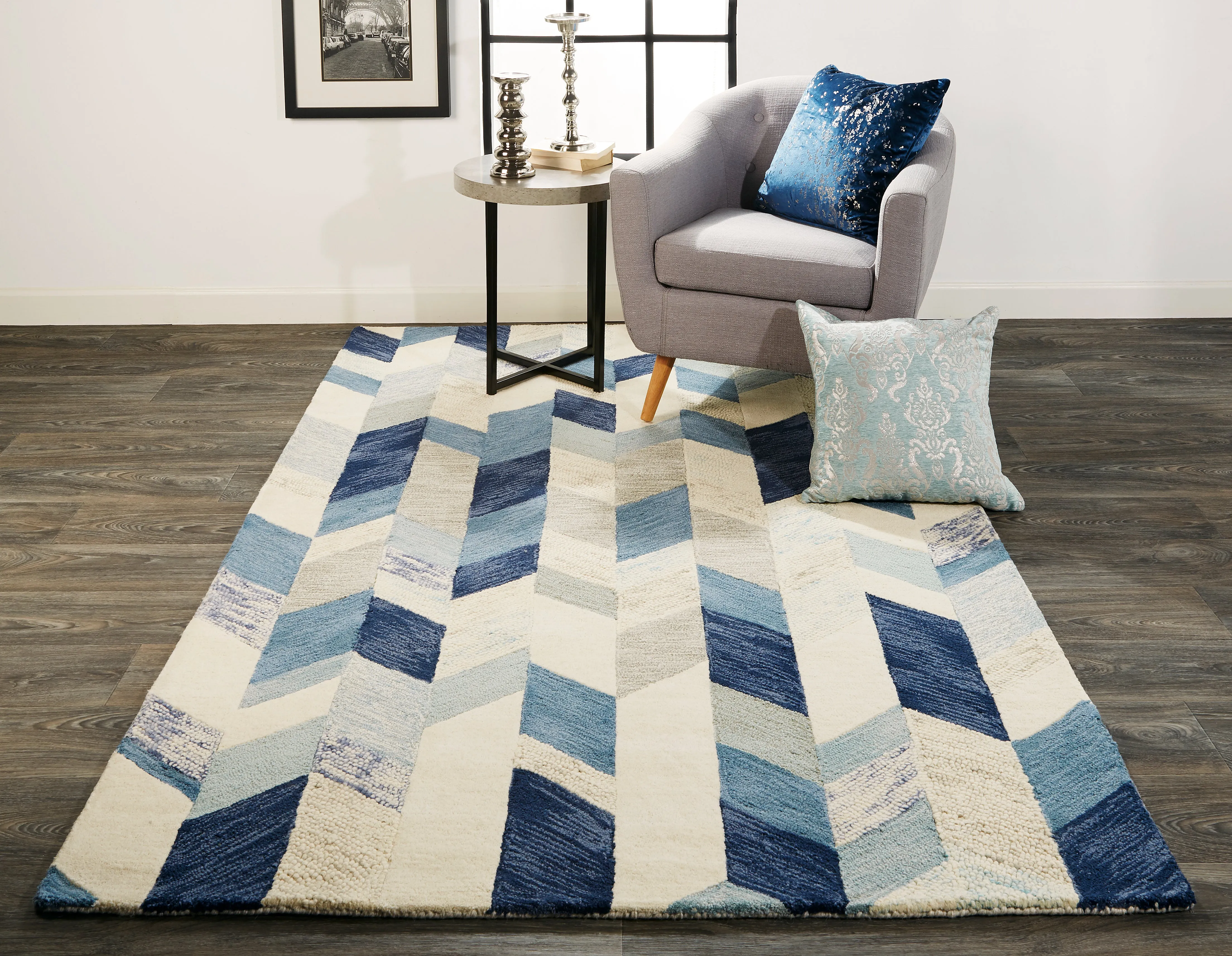 Arazad 8446F Hand Tufted Wool Indoor Area Rug by Feizy Rugs