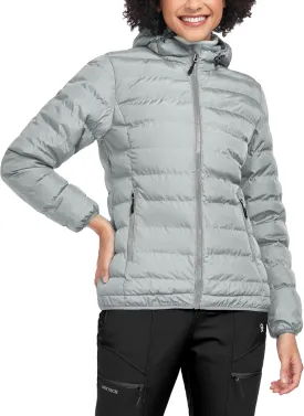 Little Donkey Andy Women's Warm Waterproof Puffer Jacket Hooded Windproof Winter Coat with Recycled Insulation