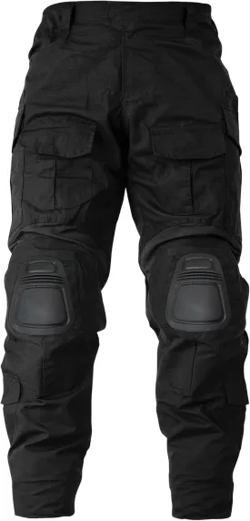 Mens Tactical Pants with Knee Pads Waterproof G3 Combat Pants Camo Cargo Pants with 10 Pockets No Belt