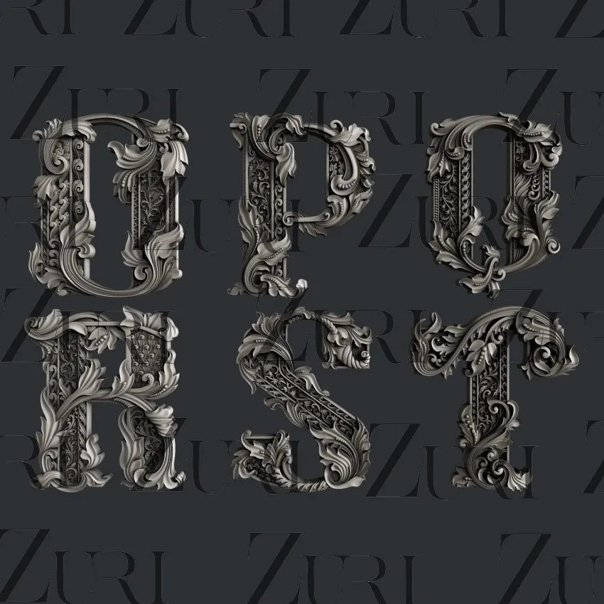 Monogram Alpha 3D Silicone Moulds {multiple styles}