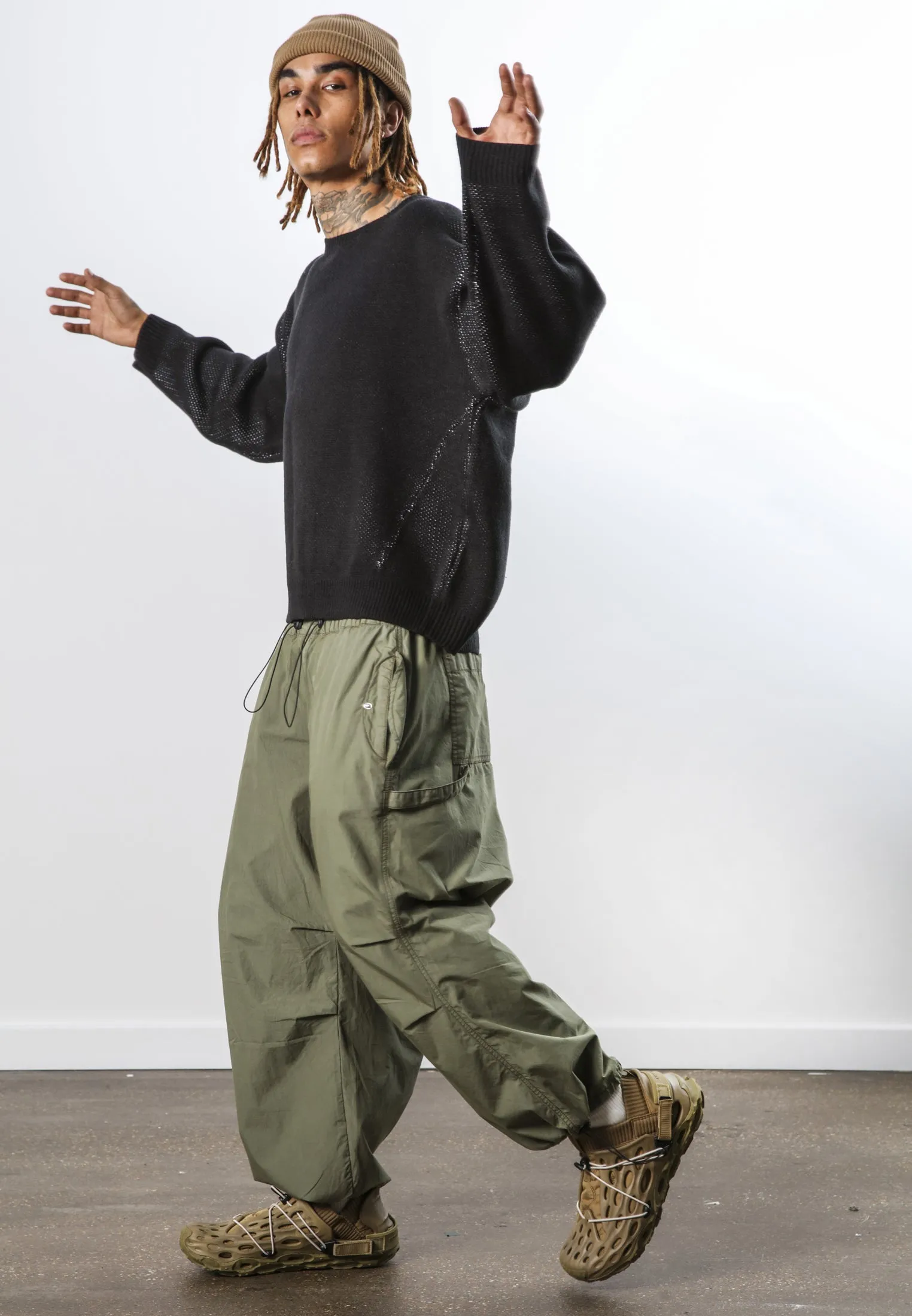 PARACHUTE PANTS KHAKI