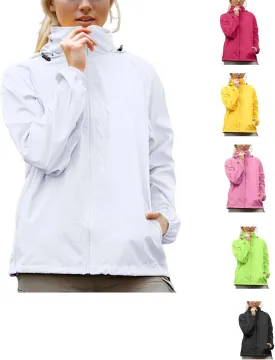 Rain Jackets Lightweight Hooded Raincoat Waterproof Windbreaker coat 2025 Packable Rain Coats with Pockets fall 2025