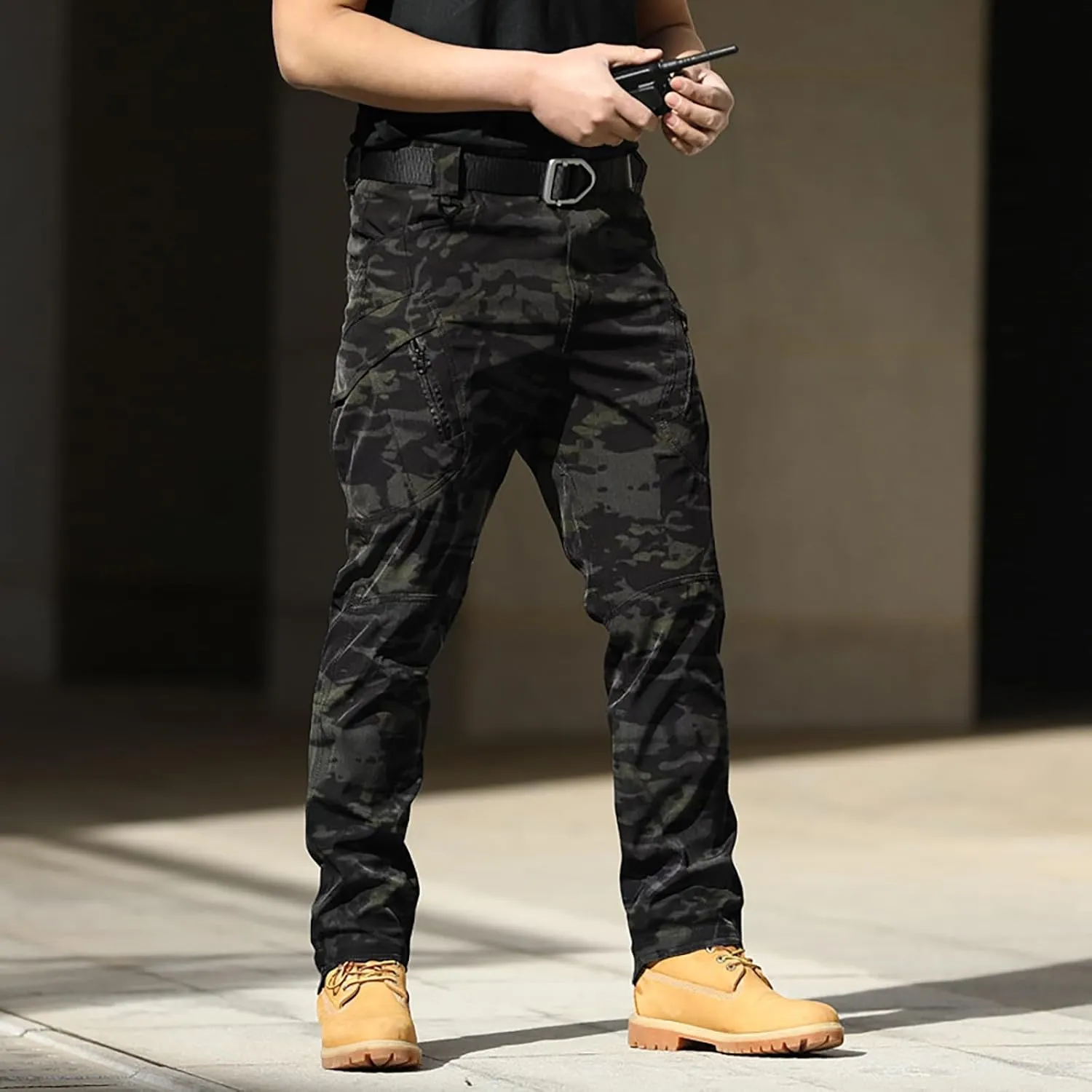 Tactical Pants for Men Lightweight Stretch Hiking Cargo Pants Outdoor Waterproof Ripstop Pant with Multi Pockets