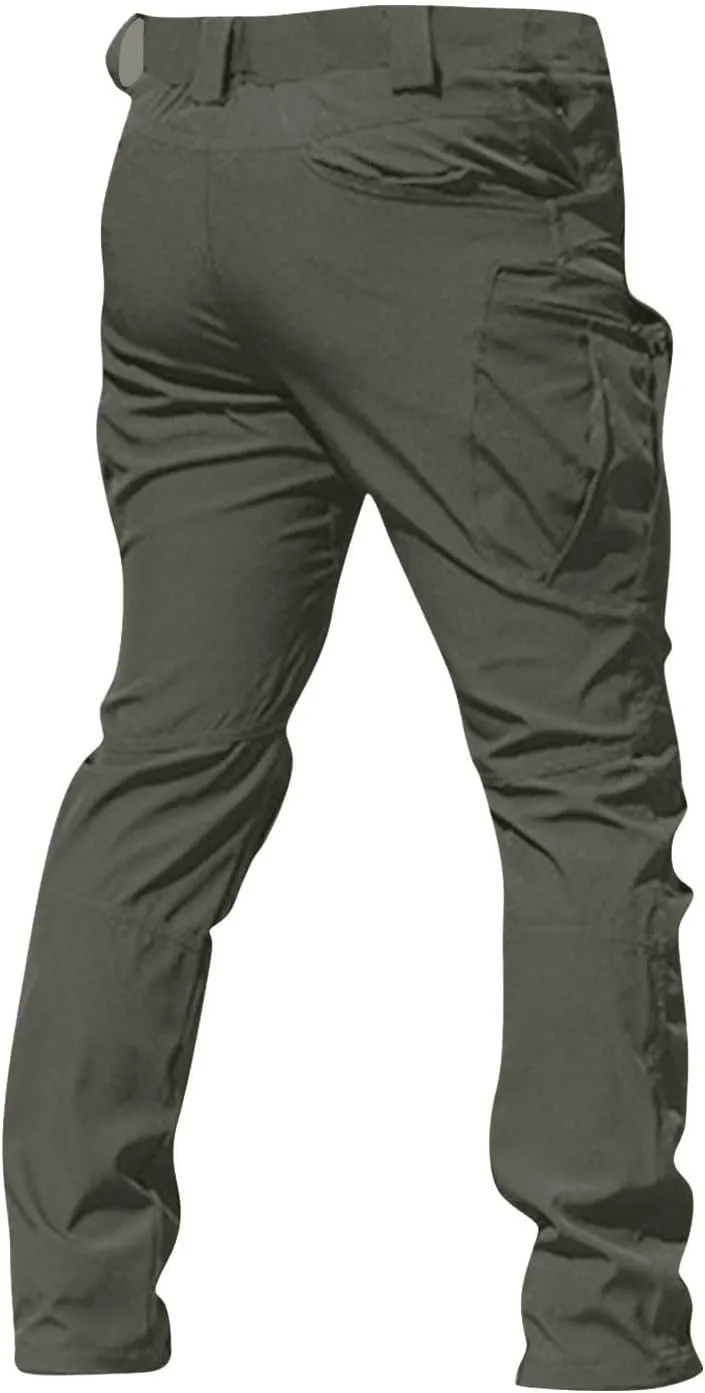 Tactical Pants for Men Ripstop Flex Camo Waterproof Hiking Cargo Pants Lightweight Stretchy Work Pant Multi Pockets