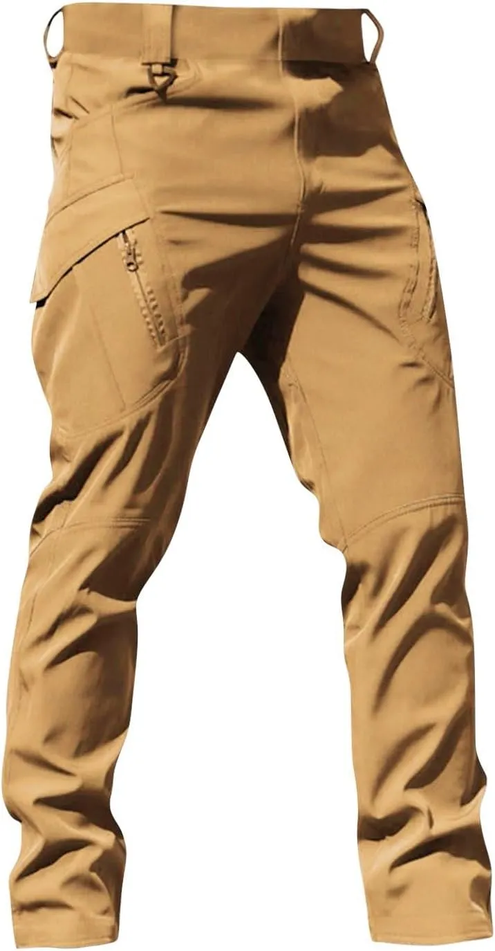 Tactical Pants for Men Ripstop Flex Camo Waterproof Hiking Cargo Pants Lightweight Stretchy Work Pant Multi Pockets
