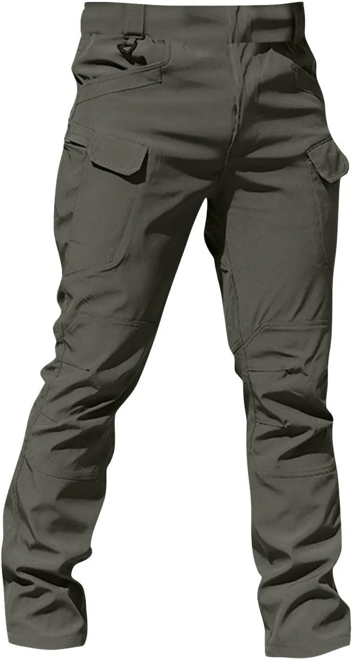 Tactical Pants for Men Ripstop Flex Camo Waterproof Hiking Cargo Pants Lightweight Stretchy Work Pant Multi Pockets